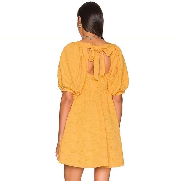Free People Violet Puff Sleeve Mini Dress in Orange - Picture 2 of 12